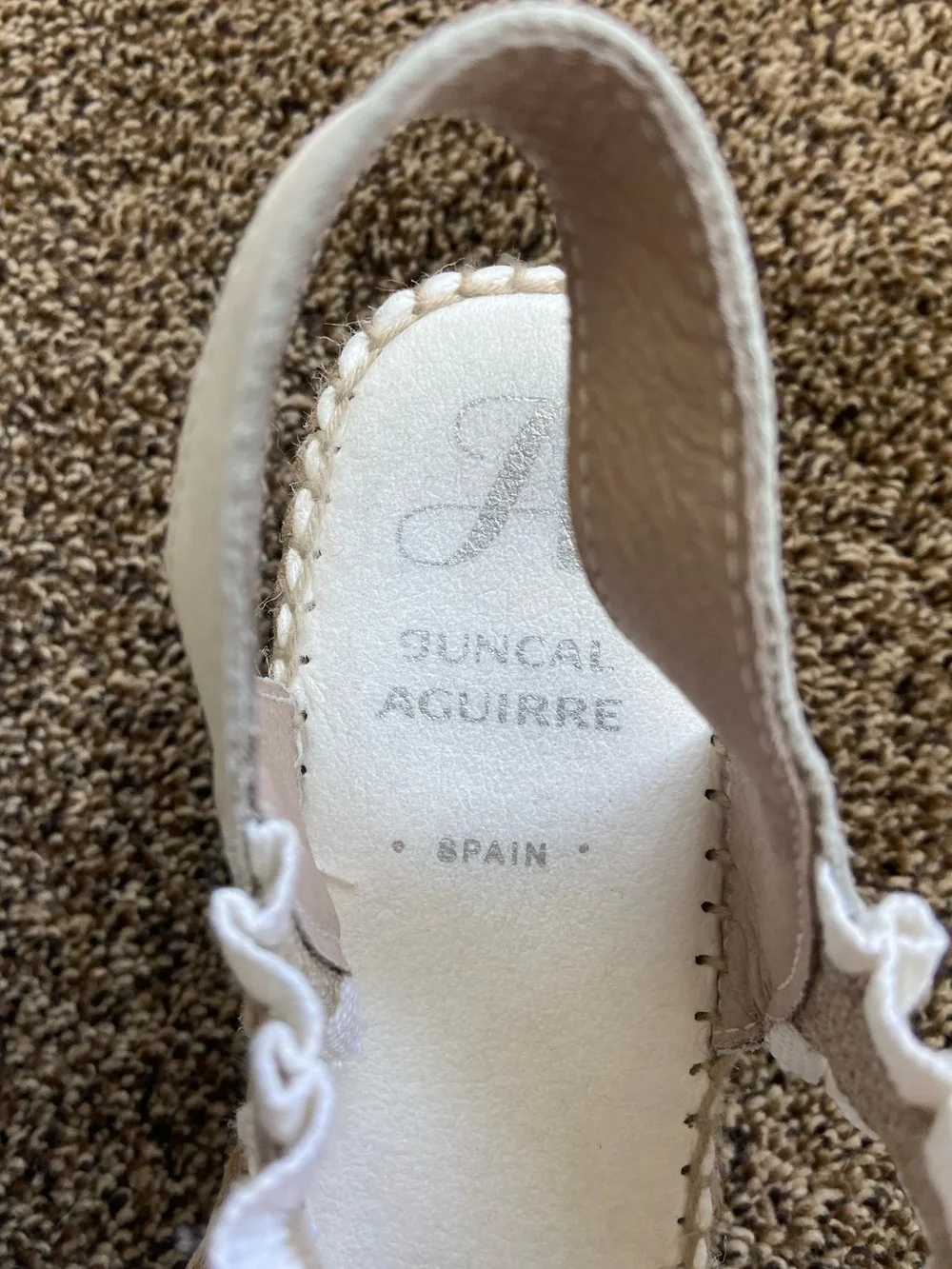Juncal Aguirre MICA WHITE ESPADRILLE Size 39